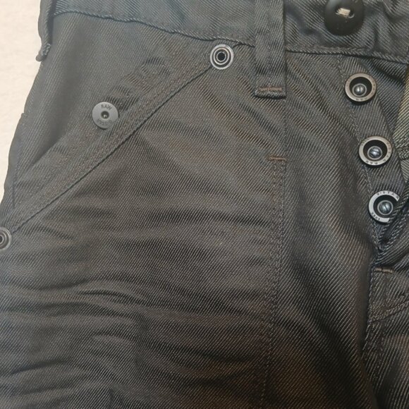 G-STAR Original Raw Denim Size 26x32 Fire Elwood Tapered Black New - Picture 3 of 10